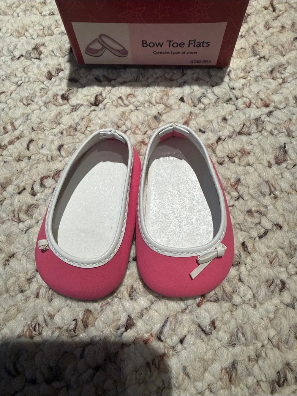 American Girl Doll Pink Bow Toe Flat